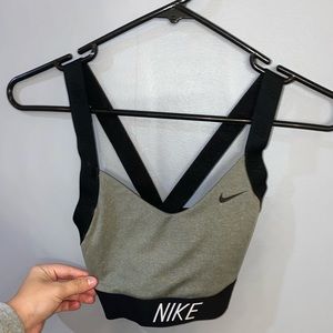 NIKE grey & black sports bra (small)
